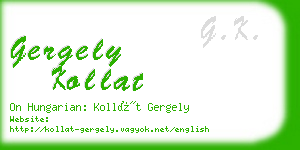 gergely kollat business card